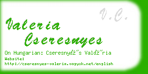 valeria cseresnyes business card